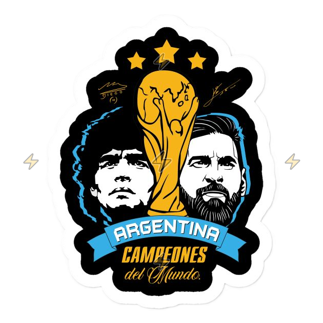 Sticker de Messi y Maradona - comprar en Argentina