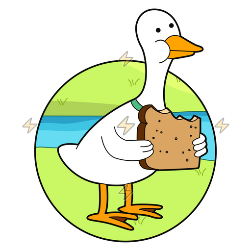 Sticker de Pato comiendo pan - comprar en Argentina