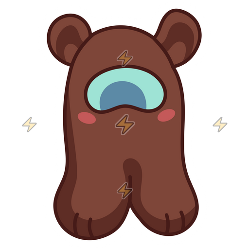 Sticker de Among Us Marrón - comprar en Argentina