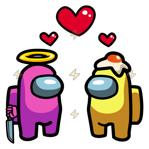 Sticker de Among Us Enamorados - comprar en Argentina
