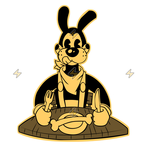 Sticker de Boris el Lobo Comiendo - comprar en Argentina