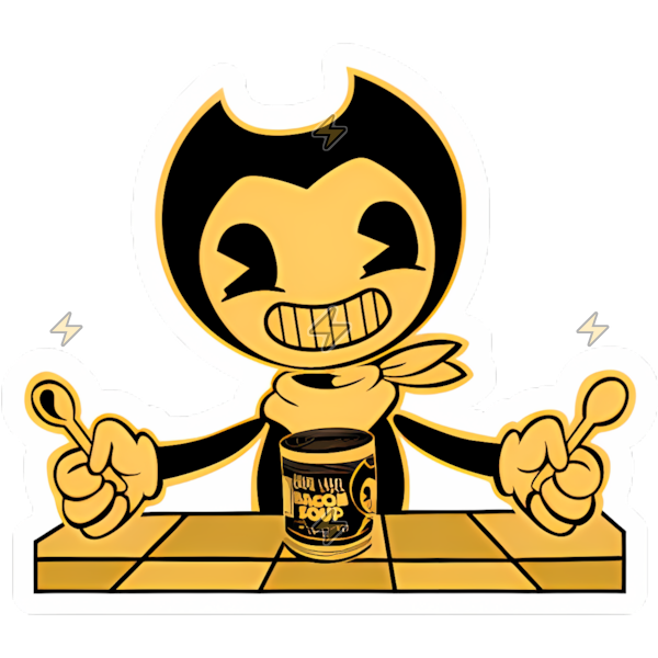Sticker de Bendy Comiendo Sopa - comprar en Argentina