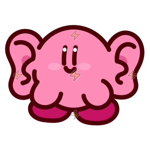 Sticker de Kirby Escuchando - comprar en Argentina