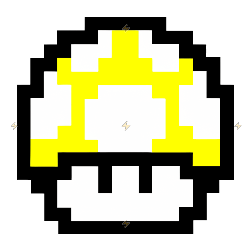 Sticker de Champiñón Amarillo Pixel Art - comprar en Argentina