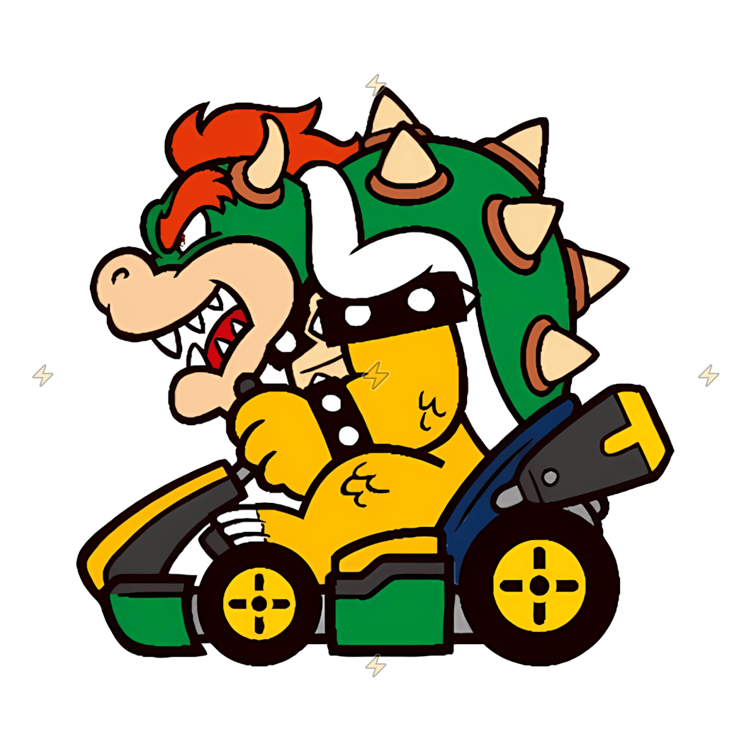 Sticker de Bowser conduciendo su kart - comprar en Argentina