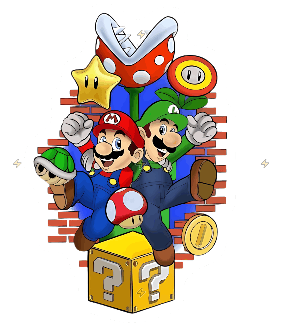 Sticker de Mario y Luigi - comprar en Argentina