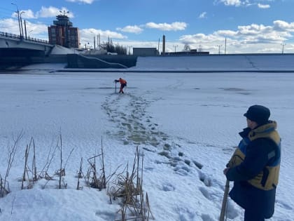 Спасатели в Марий Эл не рекомендуют выходить на лёд из-за его структурных изменений