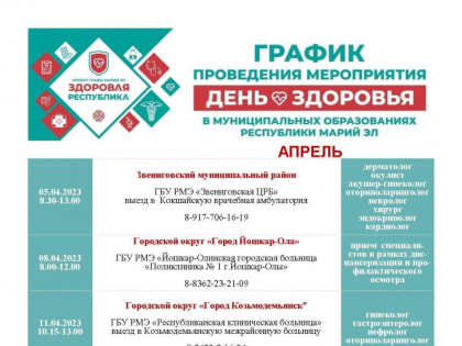 Жителей Марий Эл приглашают бесплатно посетить врачей