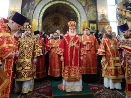 Слово Святейшего Патриарха Кирилла в день памяти великомученика Георгия Победоносца после Литургии в Георгиевском храме на Поклонной горе г. Москвы