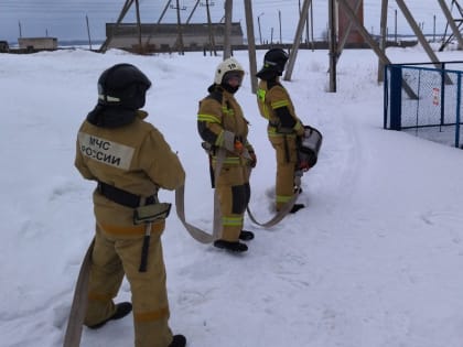 В Параньгинском РЭС Мариэнерго прошла контрольная противопожарная тренировка