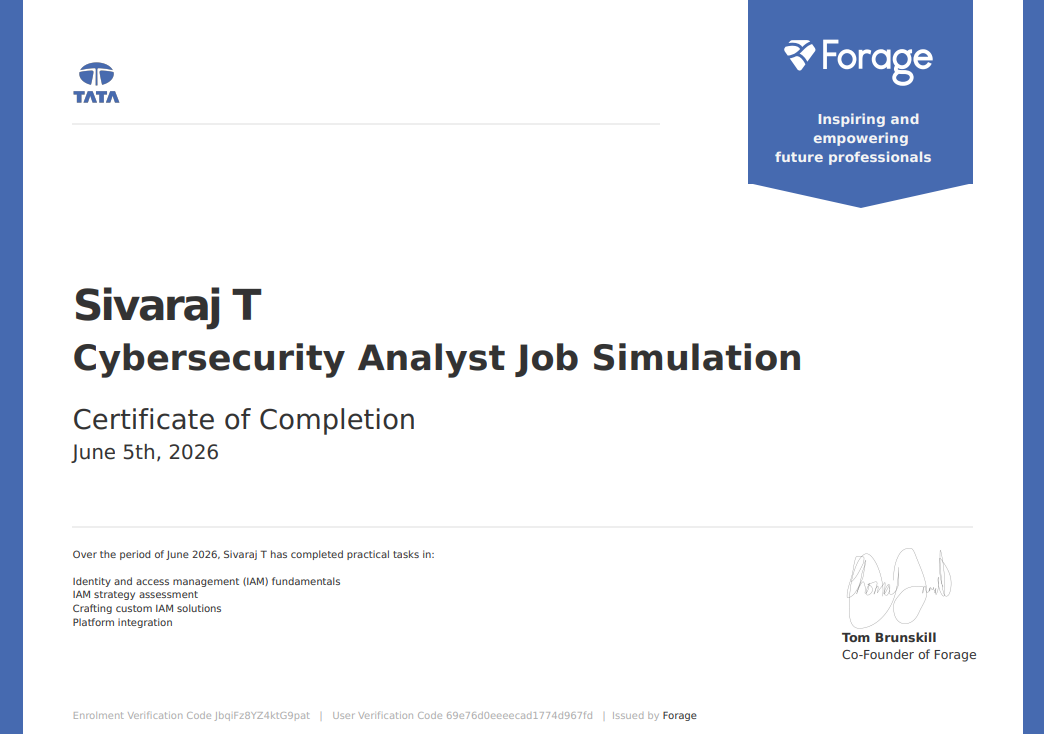 Cybersecurity Analyst Job Simulation