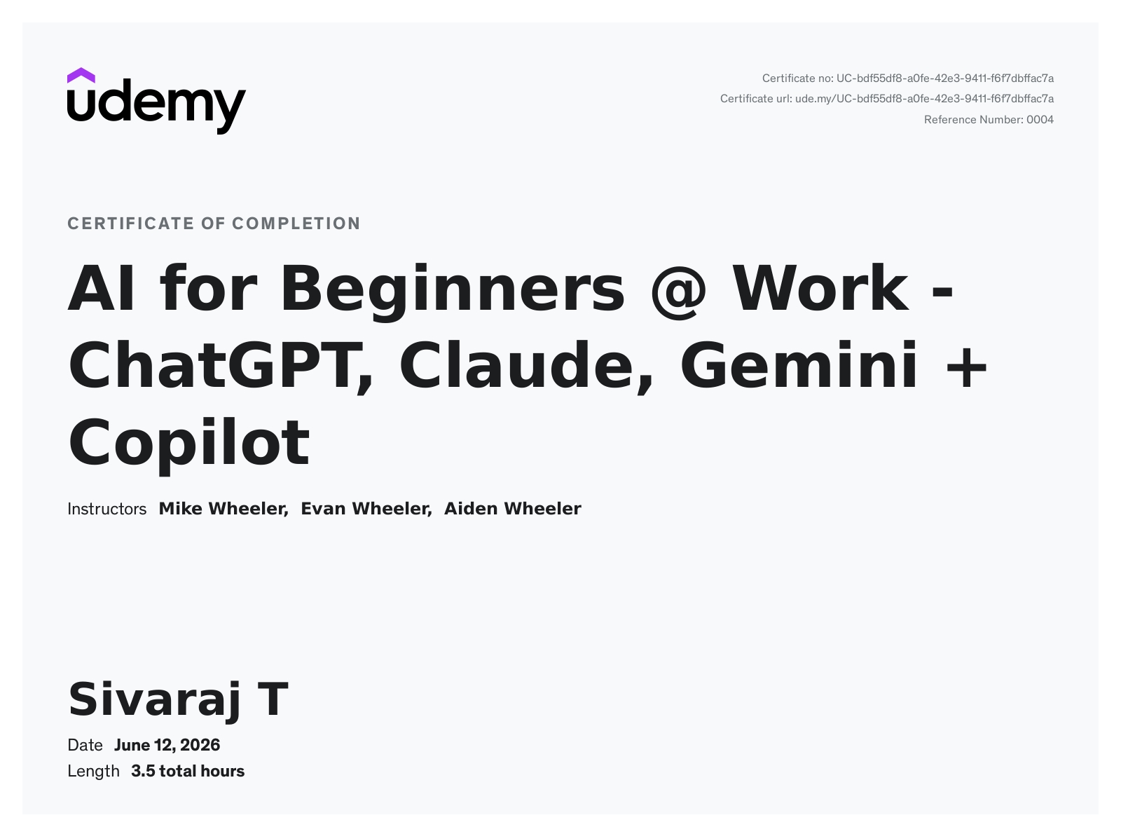 Al for Beginners @ Work -ChatGPT, Claude, Gemini +Copilot