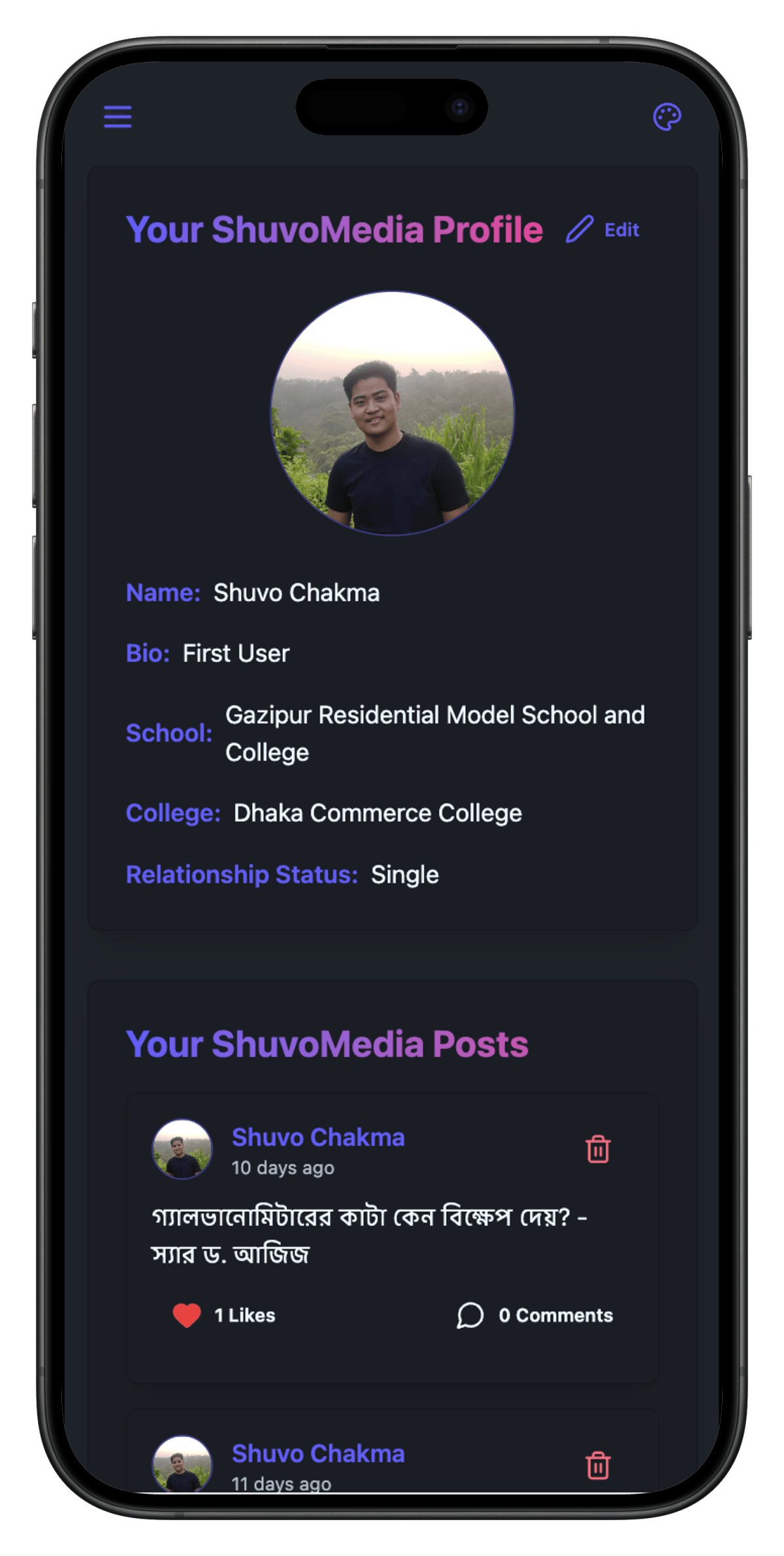 Social Media App screenshot 3