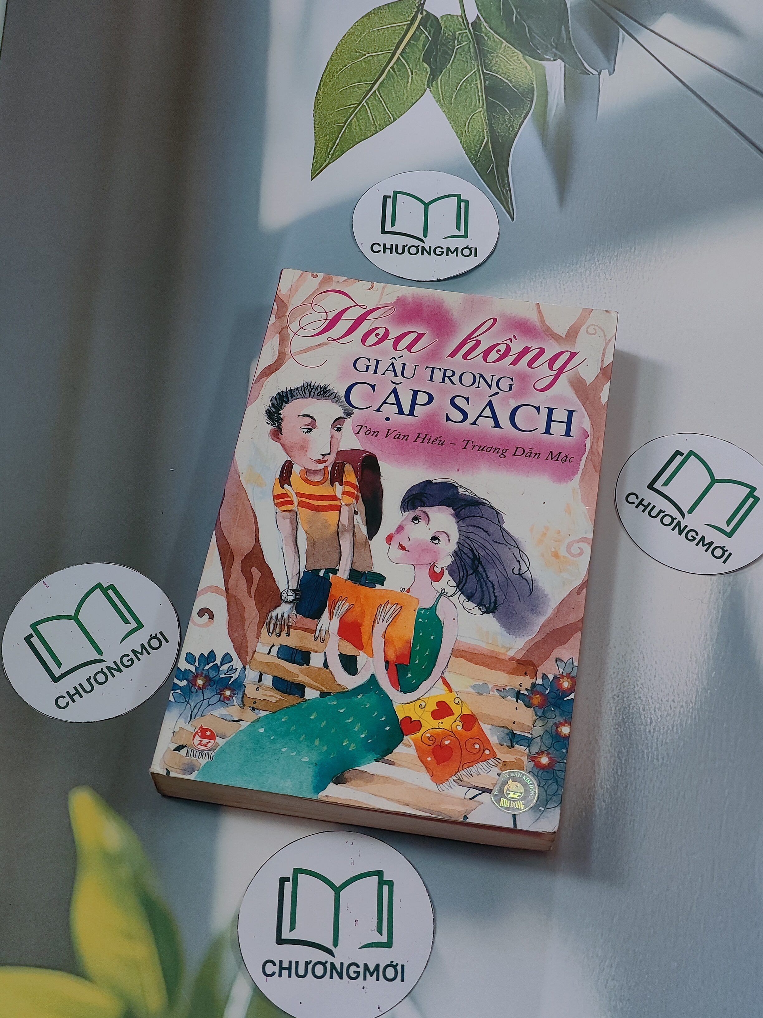 Hoa hồng dấu trong cặp sách