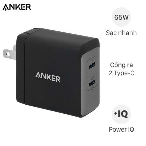 Sạc nhanh 2 cổng Anker PowerPort III A2666
