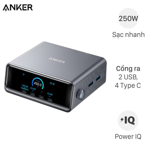 Trạm sạc nhanh 6 cổng Anker A2345