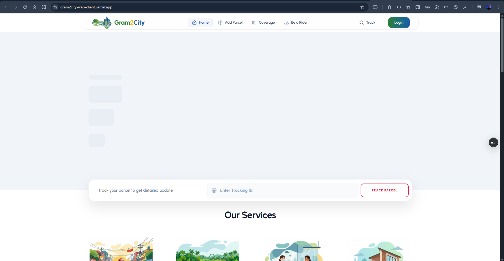 Gram2City - Parcel Delivery System screenshot 1