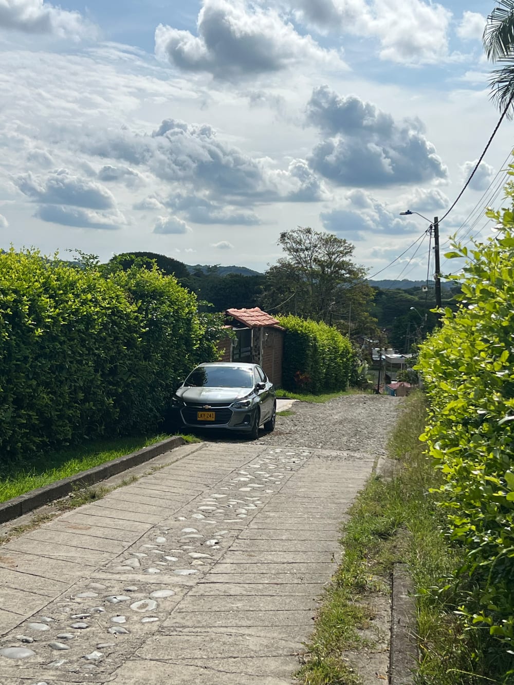 A typical rural road in the area