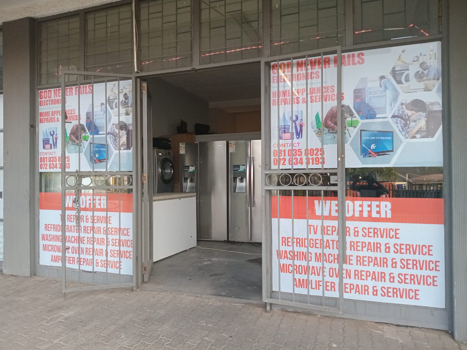 God Never Fails Electronics Shop Front