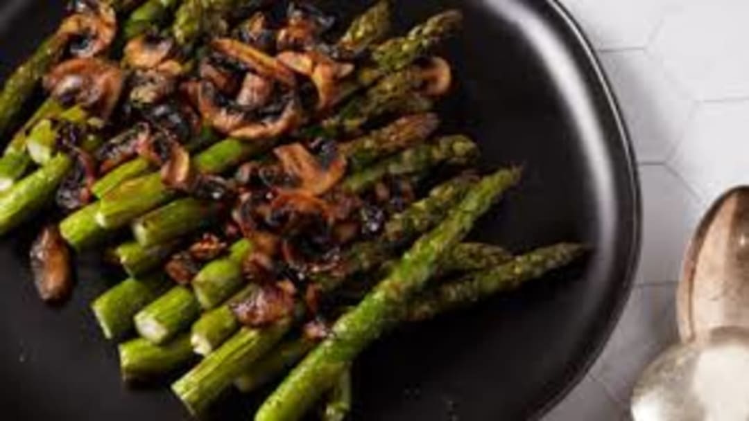 Roasted Asparagus and Mushrooms