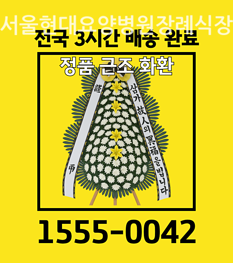 근처 꽃집 서울현대요양병원장례식장 근조화환 장례식장조화 부의화환 후기