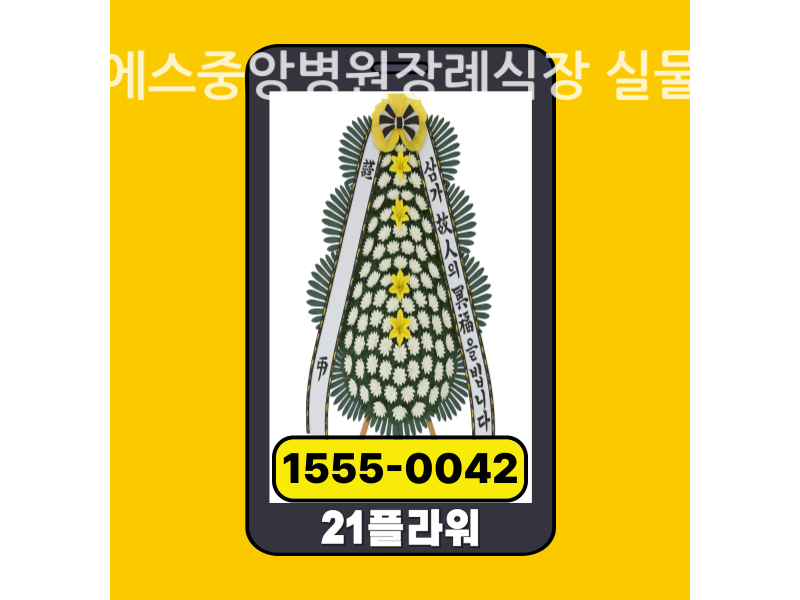 제주에스중앙병원장례식장 근조화환 배달 실제 현장 사진