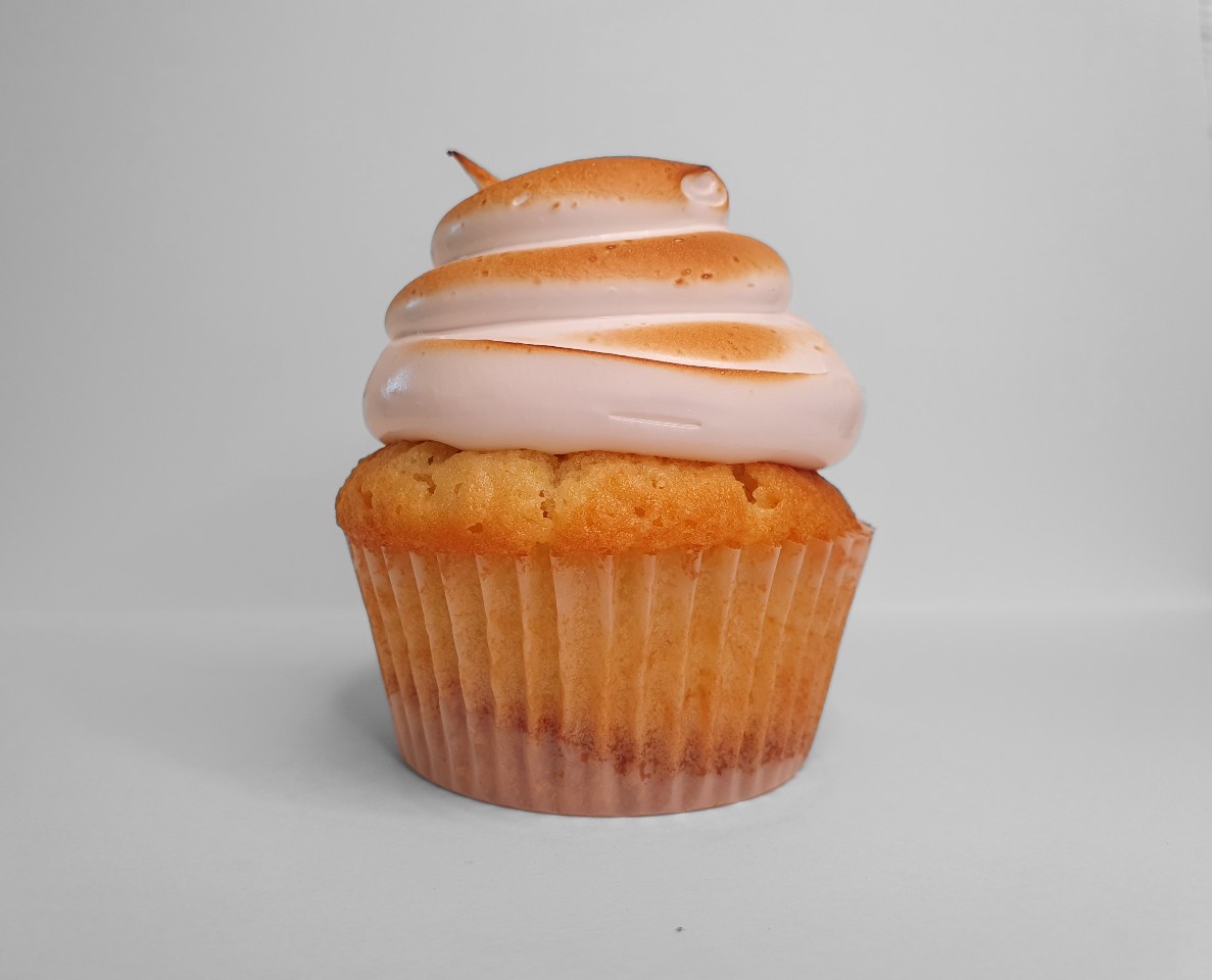 Maräng- och limebris cupcake