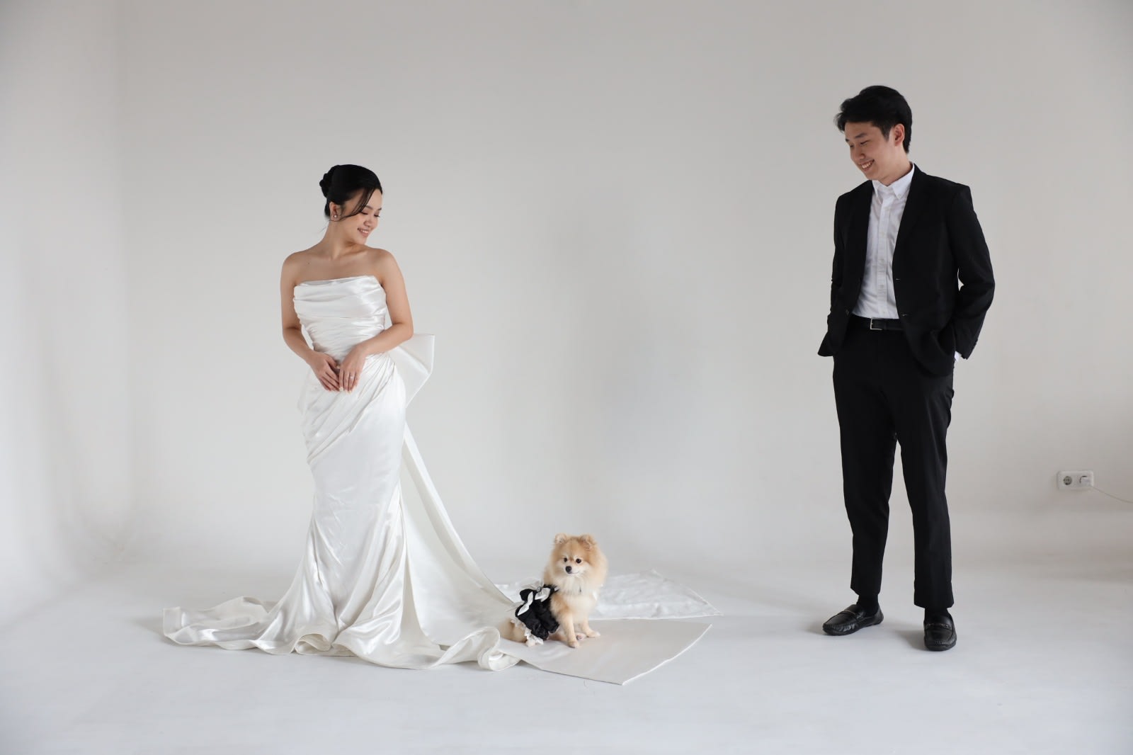 Sitting together happily