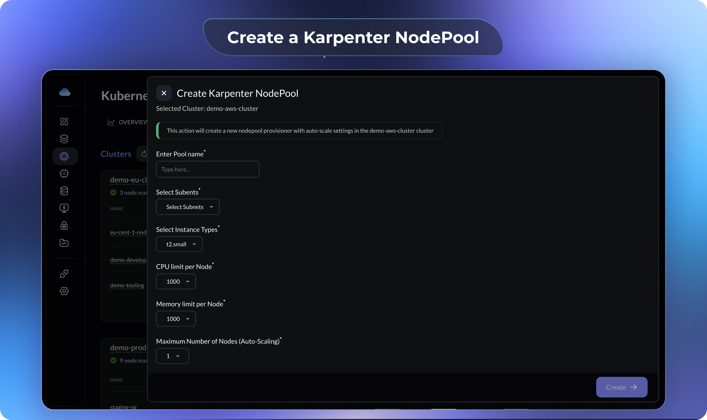 Create NodePool