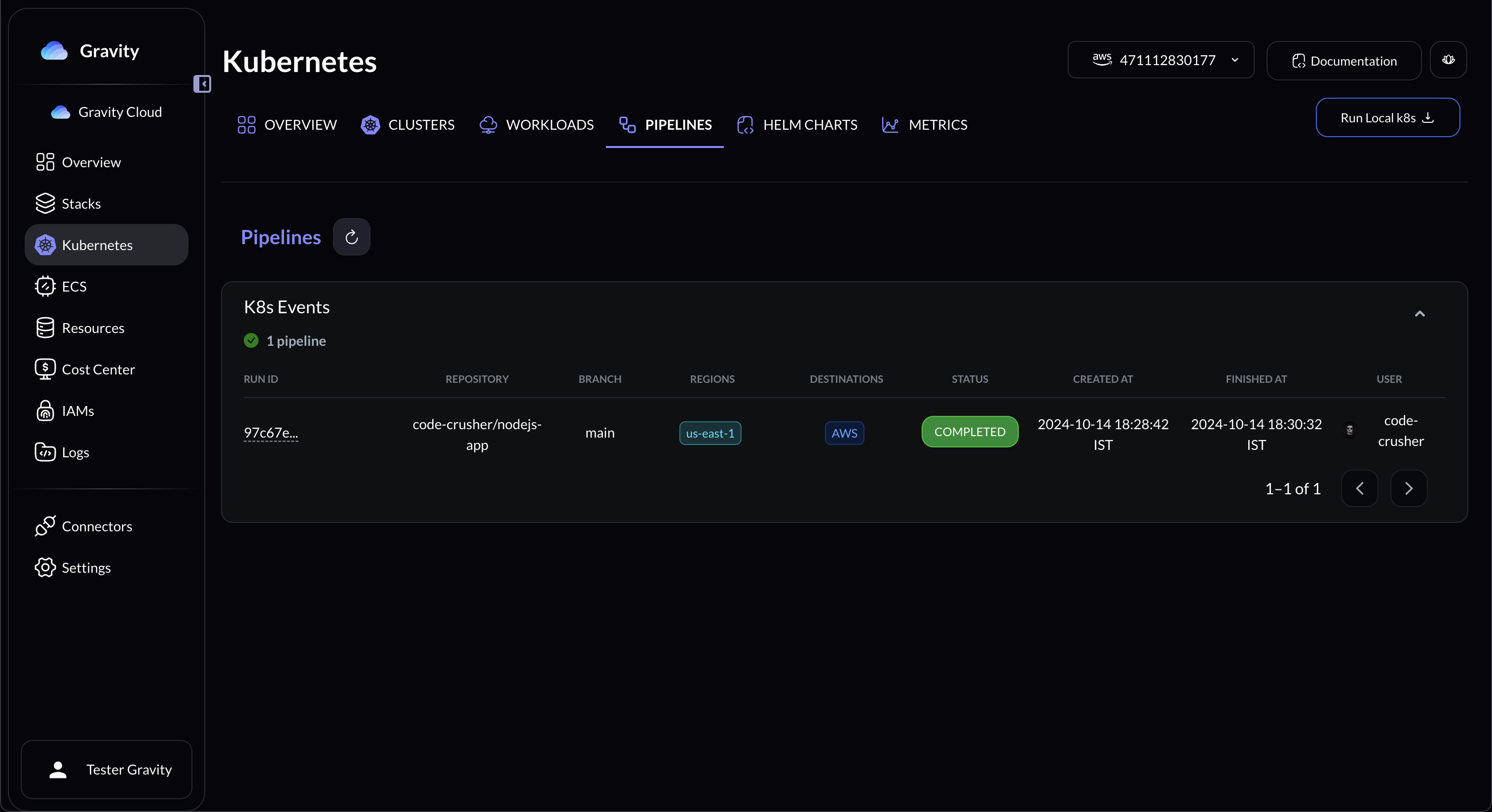 Gravity CI/CD Pipelines
