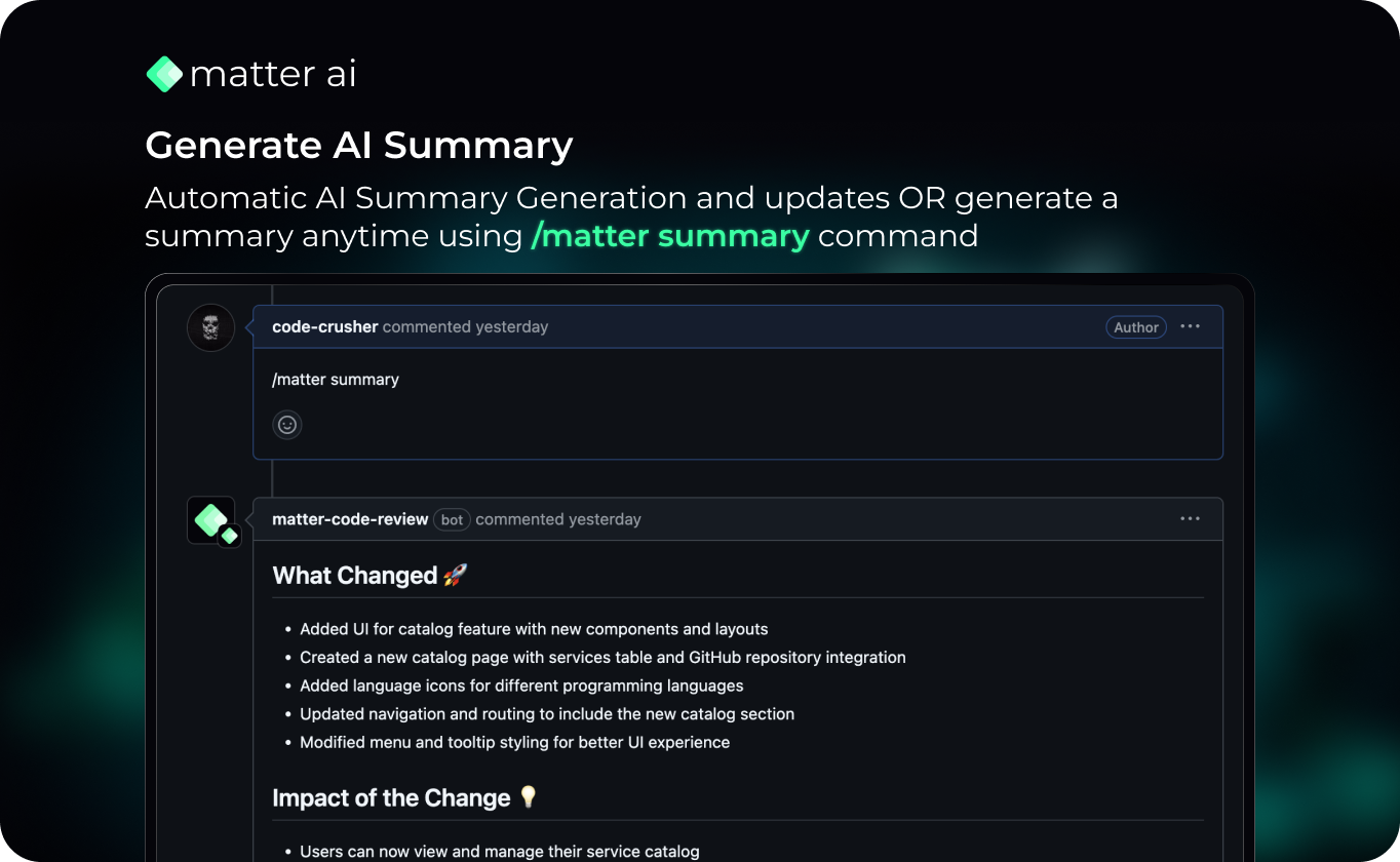 Matter AI Generated Summary