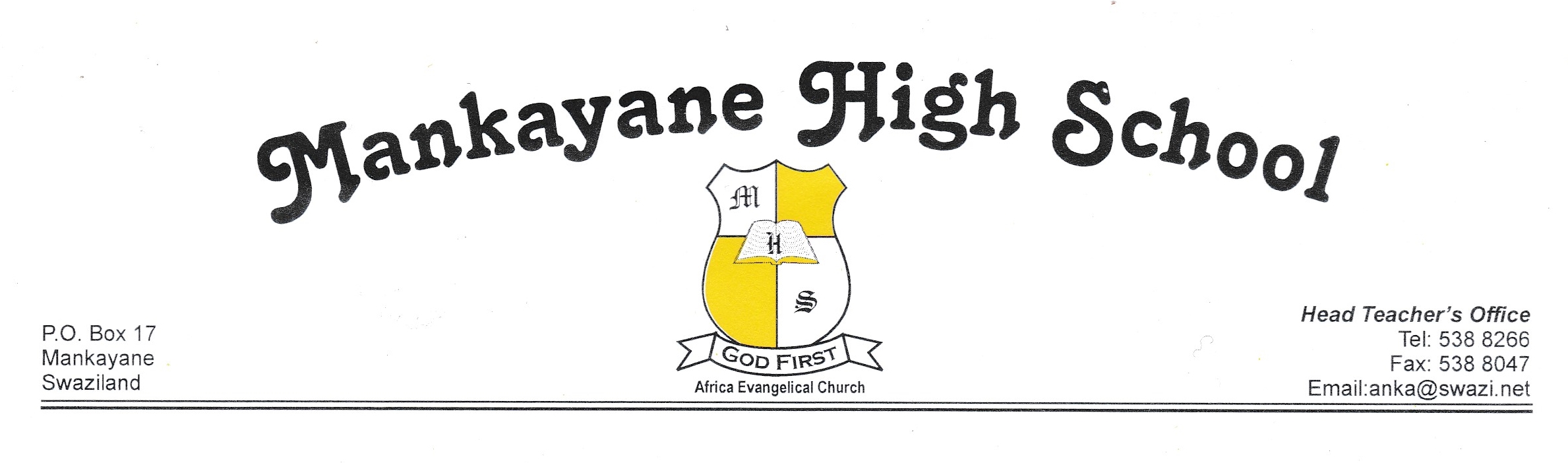 Mankayane High School logo