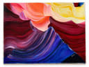 Color Flow Abstract Handmade Acrylic Painting - Wall Art (24 x 18 Inch)