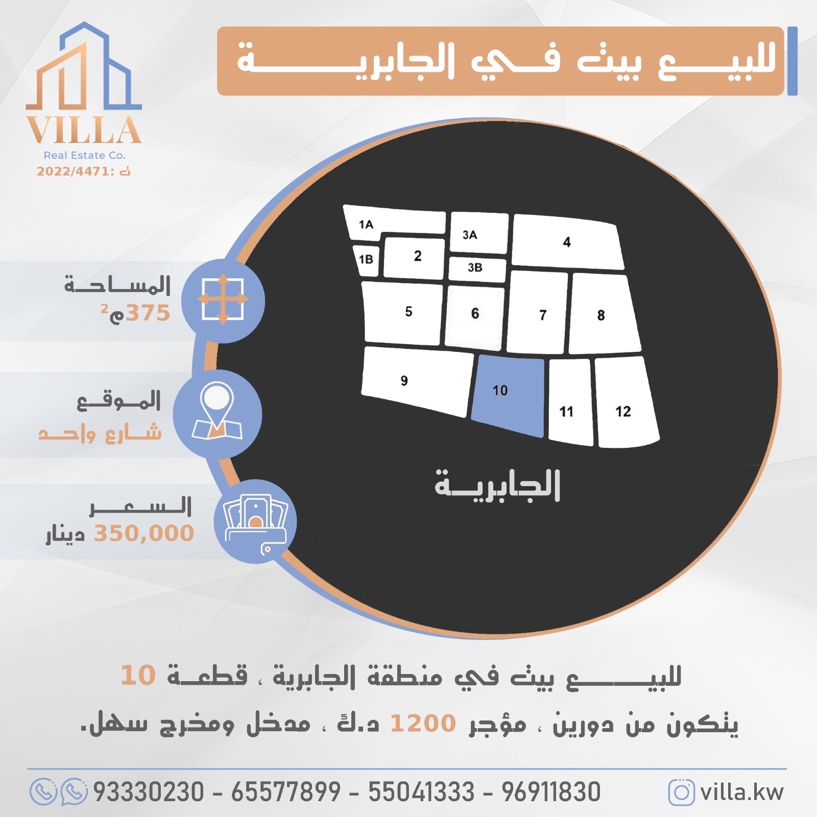 بيت دورين للبيع فى الجابرية 2