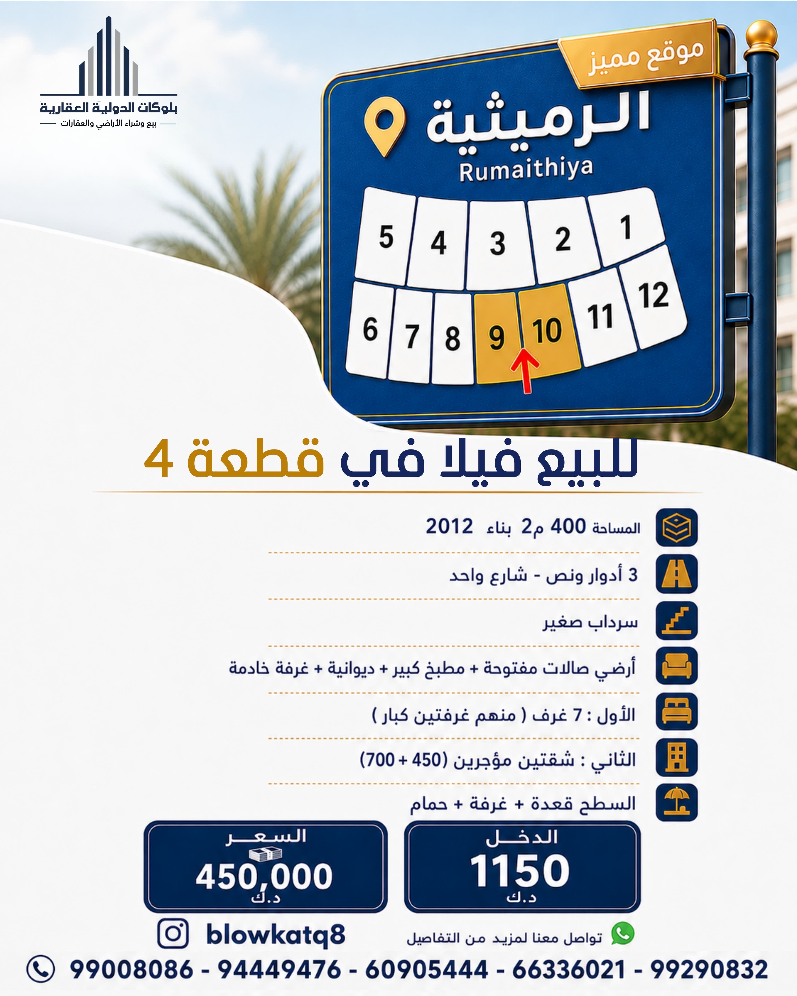 للبيع بيت في الرميثية قطعة 4 1
