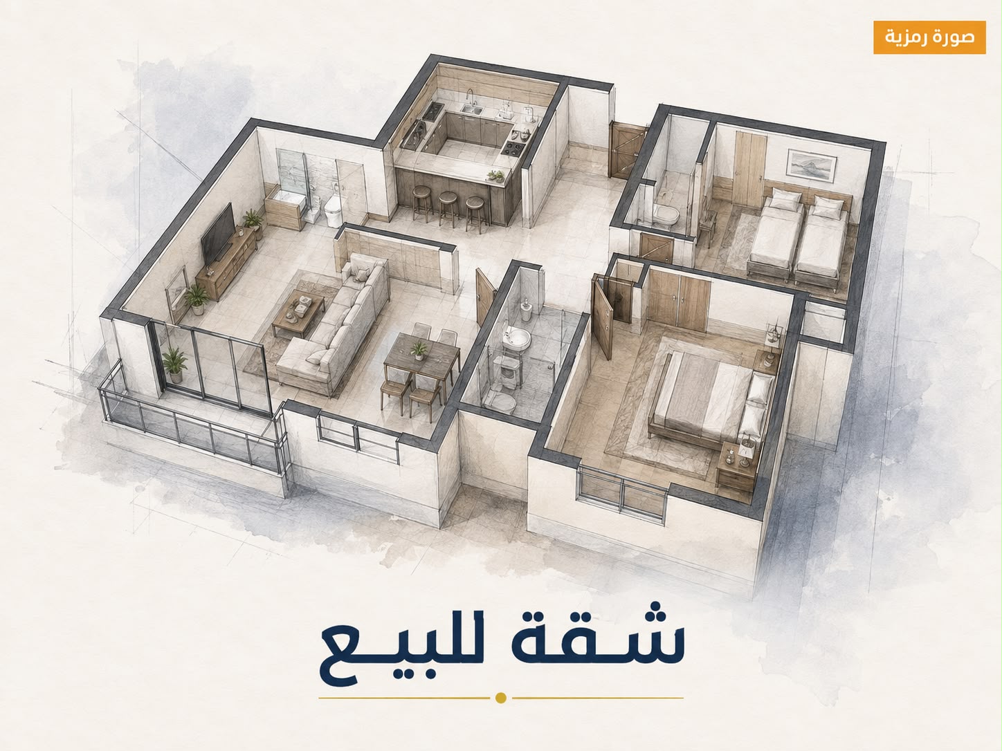 شقه للبيع فى المهبوله مطابق لقرض المرأة 1