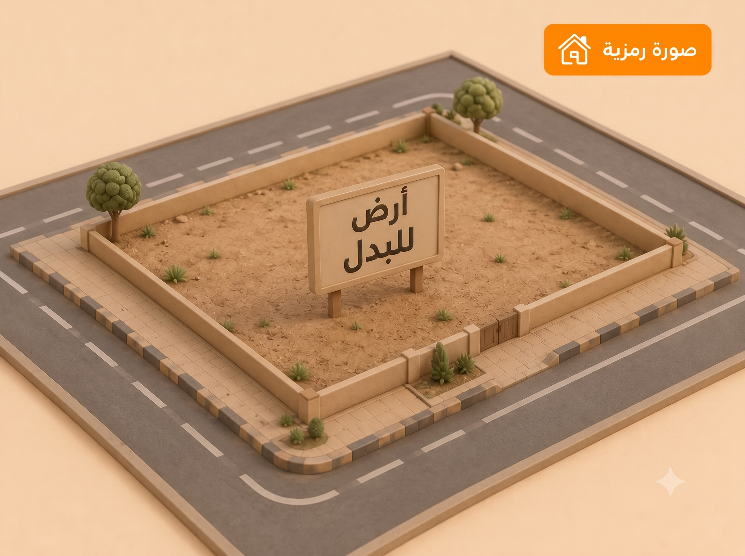 طلب 2012 للبدل مع أرض بالمطلاع 1