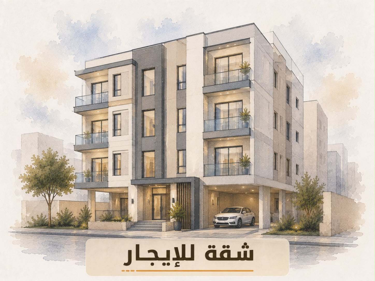 للإيجار شقة فى الروضة ثلاث غرف 1
