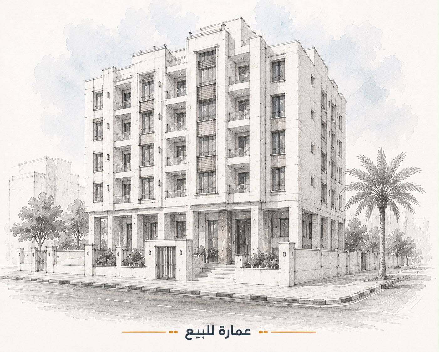 للبيع عماره في خيطان ثلاث شوارع وساحة 1