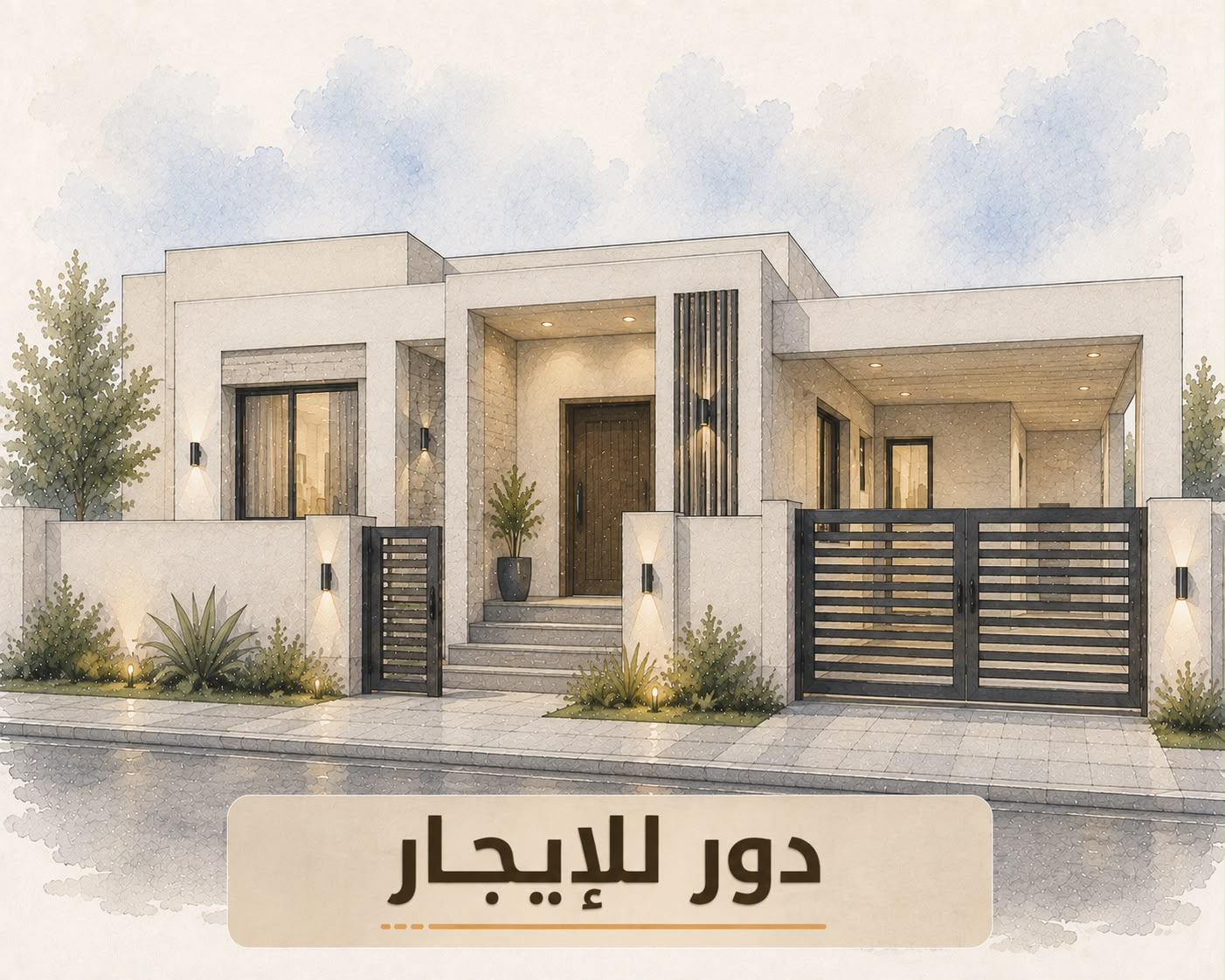 للايجار دور أرضي فى عبدالله مبارك قطعة 1 1