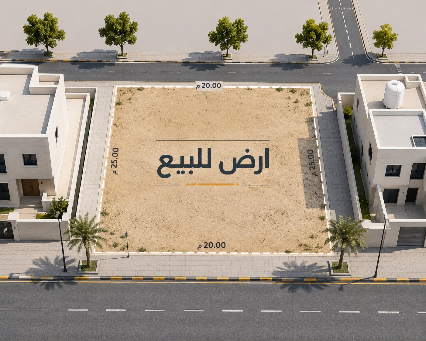 أرض للبيع فى العقيله شارع رئيسى وارتداد كبير 1