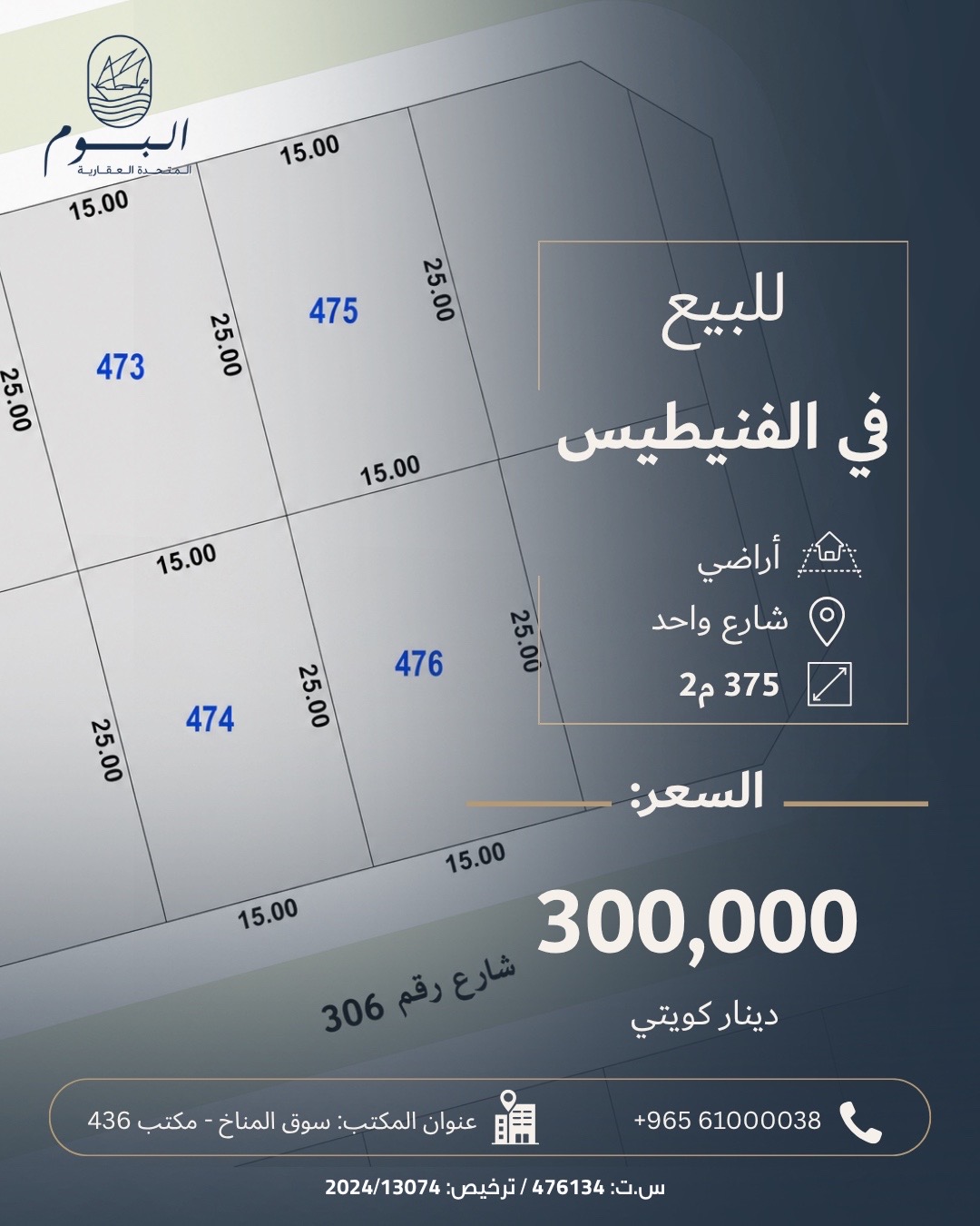للبيع أرض فى ضاحية الفنيطيس 1