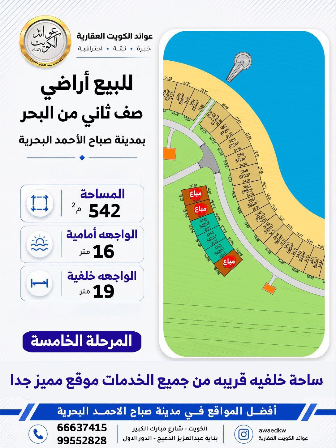 أرض للبيع فى البحرية المرحلة الخامسة 1