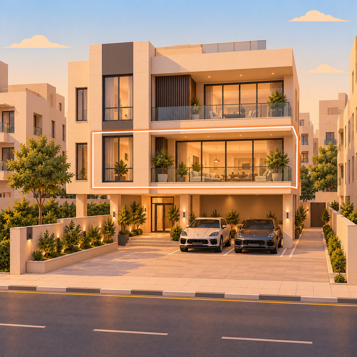 للايجار دور أول فى ابوفطيره مع بلكونات 1