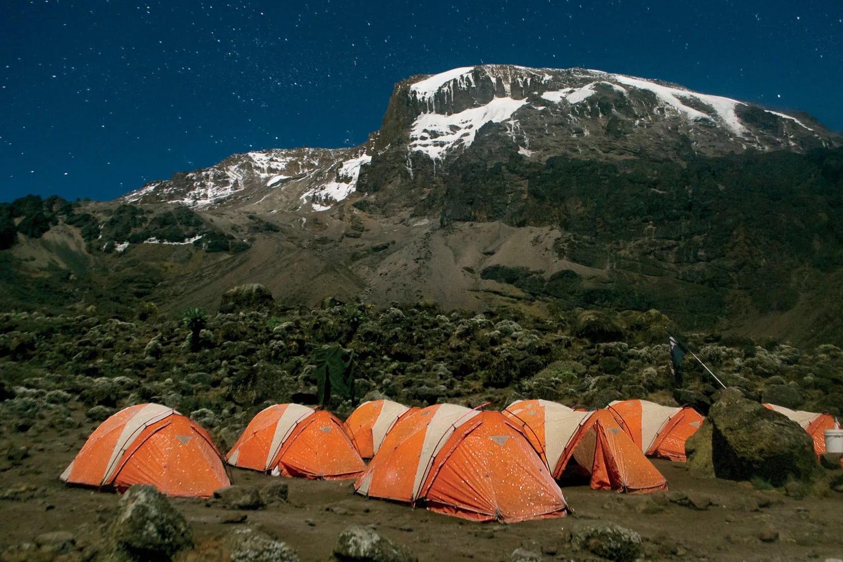Climbers on Mount Kilimanjaro