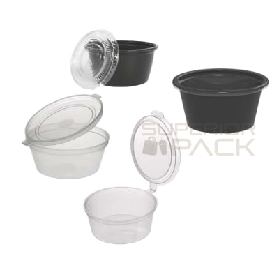  SAUCE CUP CLEAR & BLACK