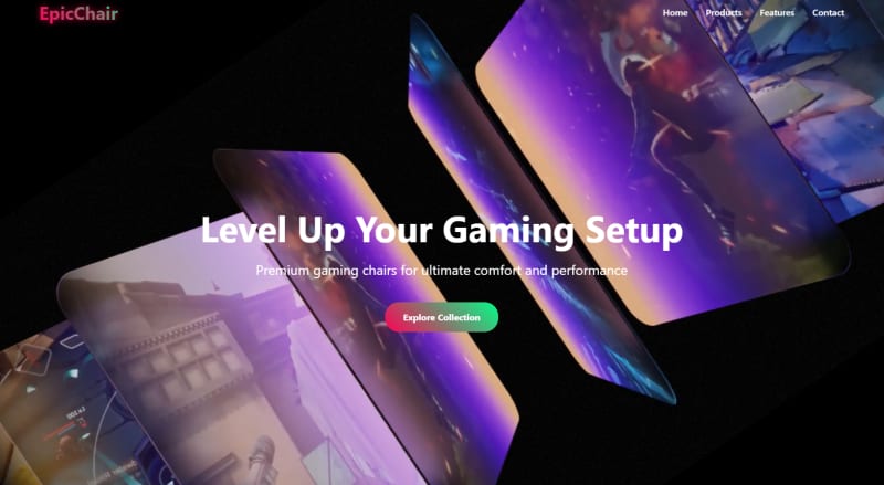 Preview of EpicChair Gaming Website