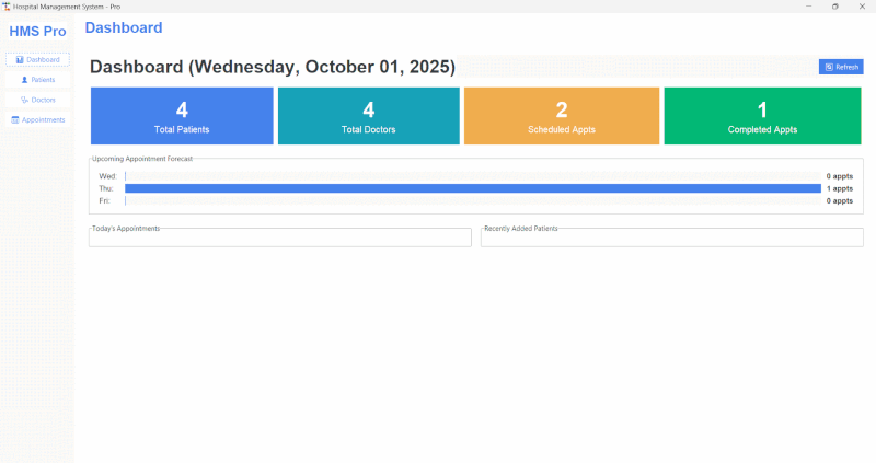 Preview of Hospital Management System