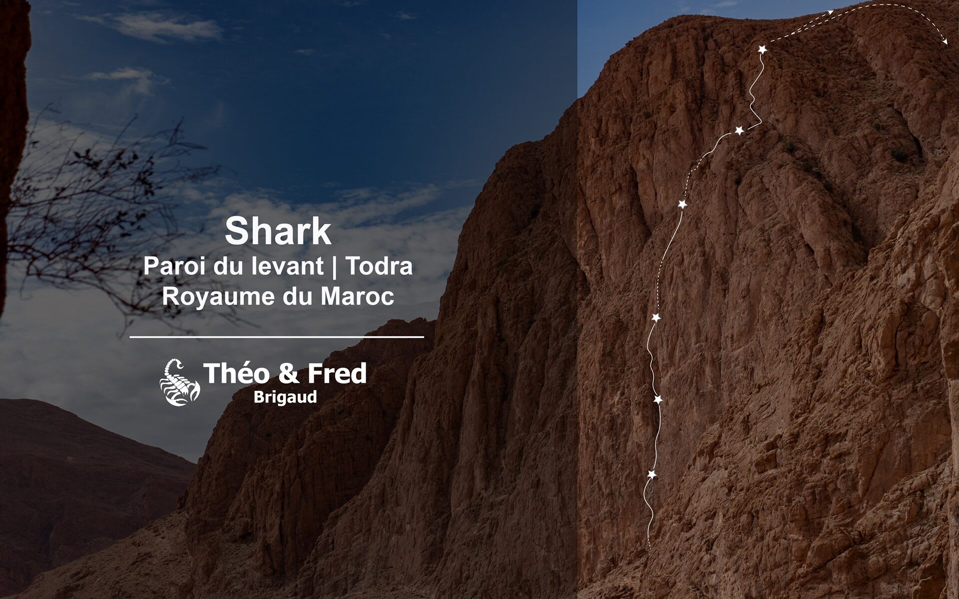Shark – Paroi du levant, Todra, Royaume du Maroc