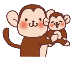 さるのおやこ